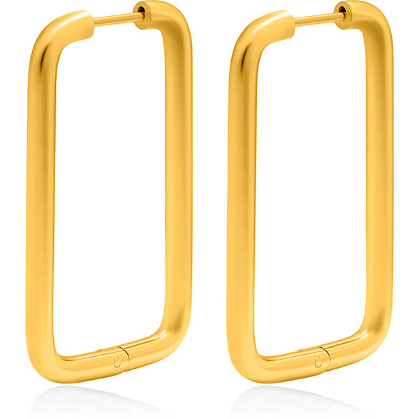 Troli Výrazné obdĺžnikové náušnice z pozlátenej ocele VAAXF546G 66590452