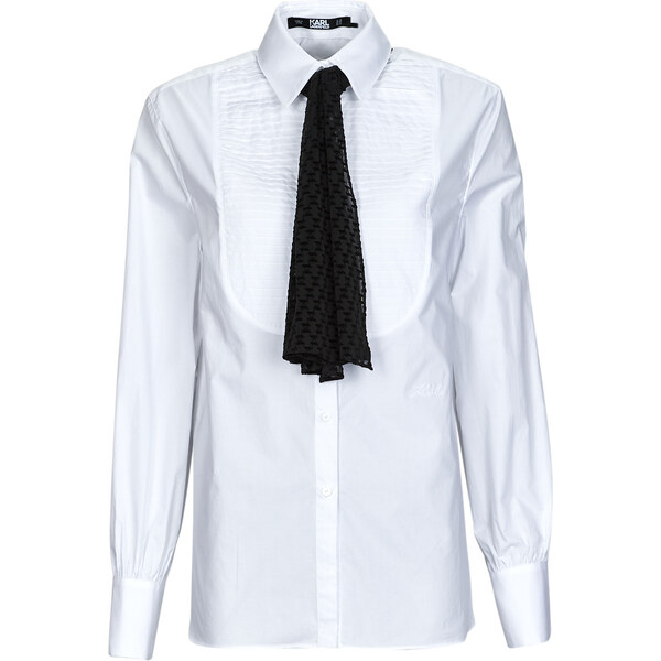 Karl Lagerfeld Košele a blúzky BIB SHIRT W/ MONOGRAM NECKTIE Karl 62495792