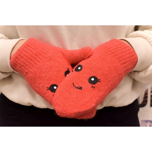 JOHN-C Vlnené bezpalcové korálové rukavice CATTY 37078820