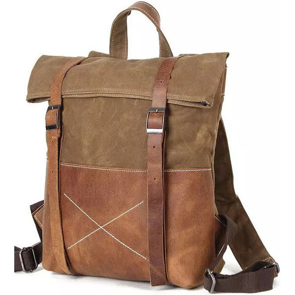 Glara Jednofarebný rolovací batoh 37084674