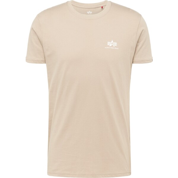 ALPHA INDUSTRIES Tričko piesková / biela 37432788