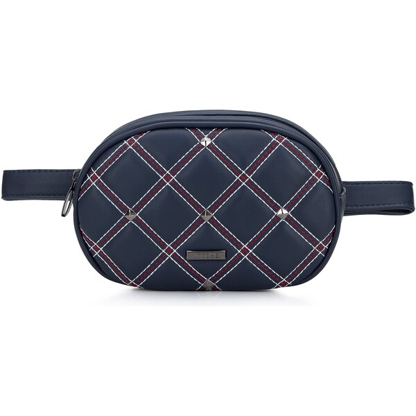 Wittchen Damska torebka nerka z nitami i ozdobnymi przeszyciami 95-3Y 66066804