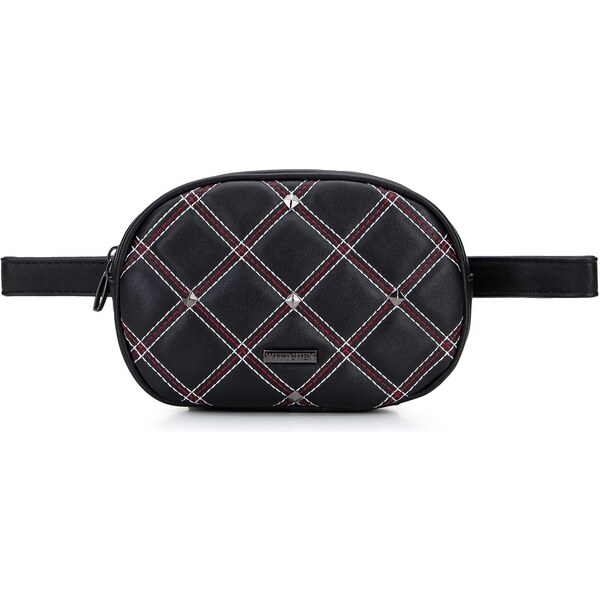 Wittchen Damska torebka nerka z nitami i ozdobnymi przeszyciami 95-3Y 66066805