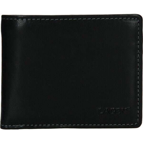 Lagen Pánska kožená peňaženka W-28120/T čierna 42742333