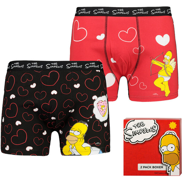 Licensed Pánske boxerky The Simpsons Love 2ks Darčekové balenie - 30281820