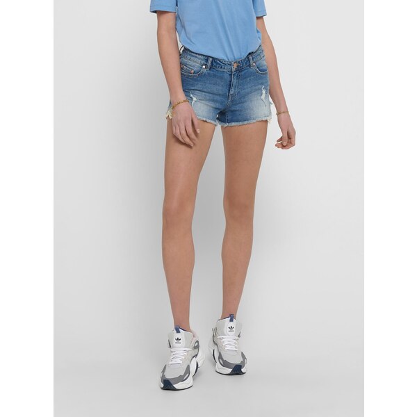 Blue Denim Shorts with Lace Details ONLY Carmen - Women 54997521