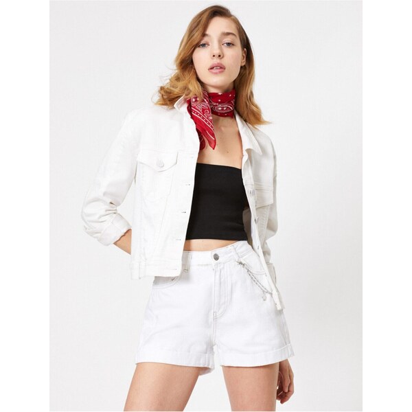 Koton Womens White Shorts & Bermuda 55091791