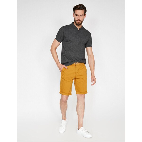 Koton Shorts - Yellow - Normal Waist 55518524