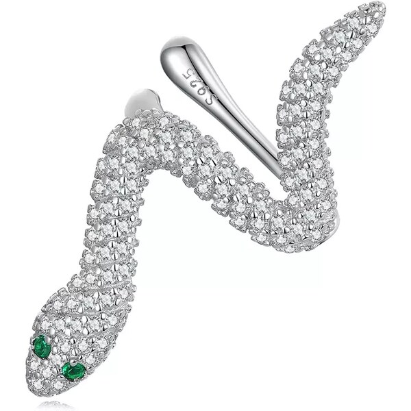 Lindas Jewelry Strieborná záušnica Zirkónový Had Ag 925/1000 IN445 37216524