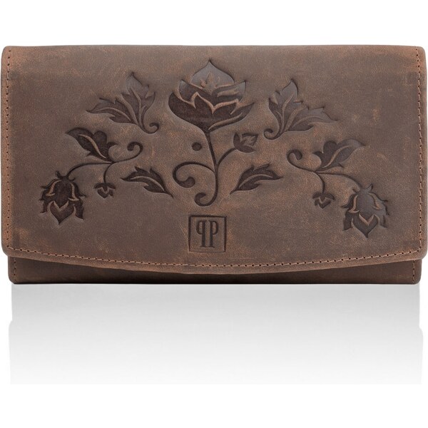 PAOLO PERUZZI Dámska kožená peňaženka Vintage T-01-BR | hnedá T-01-BR 37218059