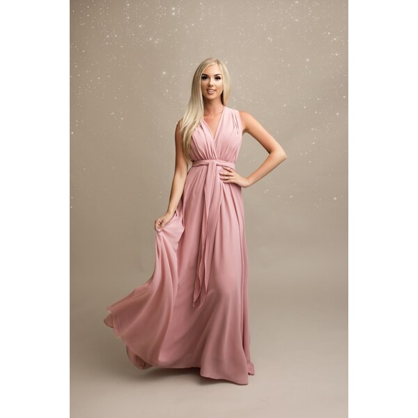 miadresses.sk Staroružové šifónové šaty s viazaním 37232795