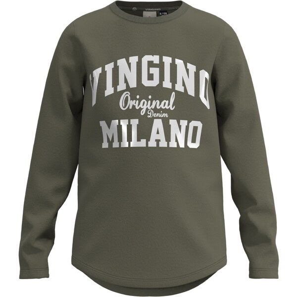 VINGINO Tričko striebornosivá / tmavozelená 41980182