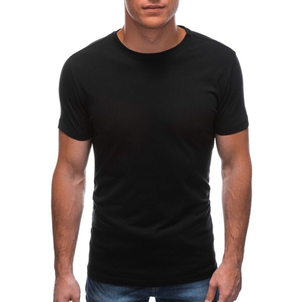 Buďchlap Čierne bavlnené tričko s krátkym rukávom TSBS-0100 37296168