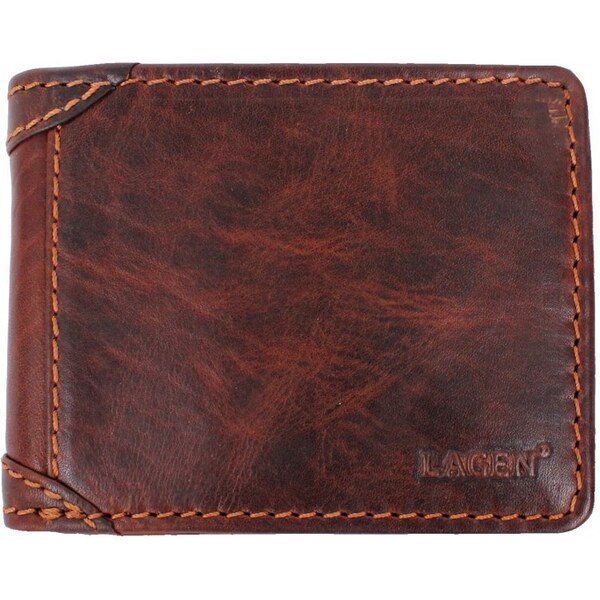 Lagen Pánska kožená peňaženka 2511461/M hnedá 37267617