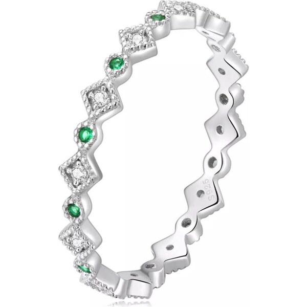 Olivie Strieborný prsteň SMARAGDOVÝ SEN 7200 37665703