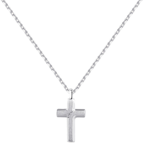 Brosway Štýlový oceľový náhrdelník s krížikom Backliner BBC04 66594074