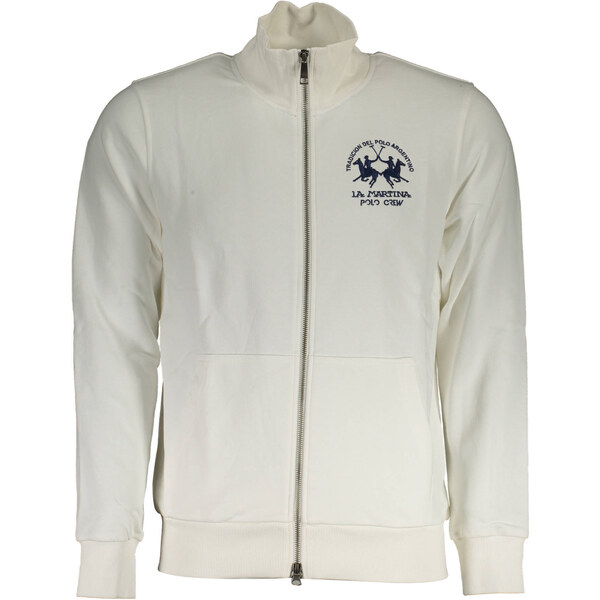 Biela pánska mikina na zips LA MARTINA 64703303