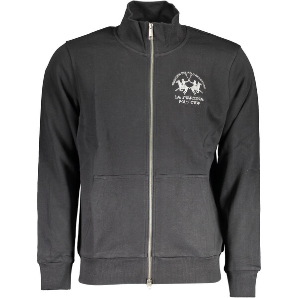 Čierna pánska mikina na zips LA MARTINA 64704794