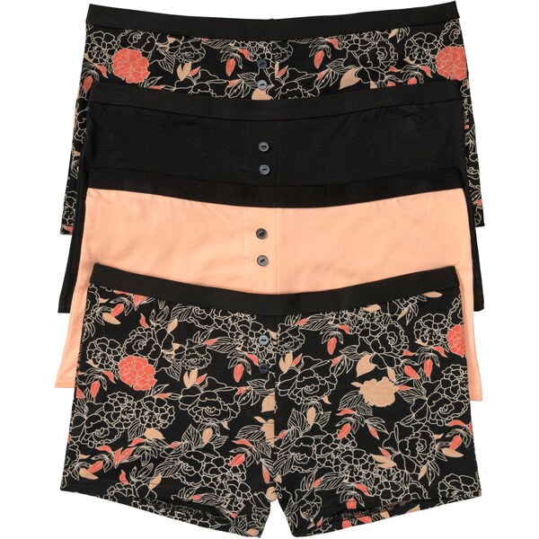 bonprix Dámske boxerky (4 ks), farba čierna 48236644