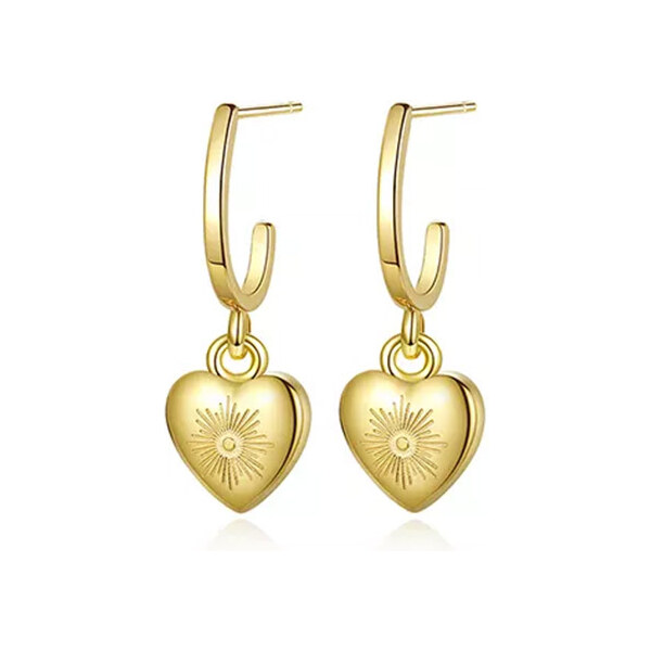 Lindas Jewelry Náušnice Visiace Slnečné Srdce chirurgická oceľ IN449 37365194