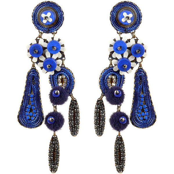 Tatami dámske náušnice Blossom E-Wo004M tmavomodré 50615009