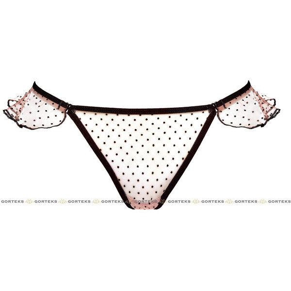 Gorteks Dámske romantické tangá Clio / S - béžové 50687073