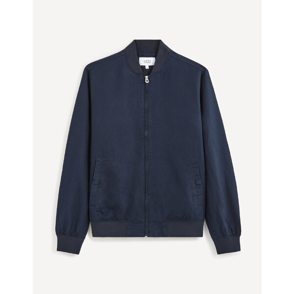 Tmavomodrá pánska ľanová bunda Celio Bulin10 56854772