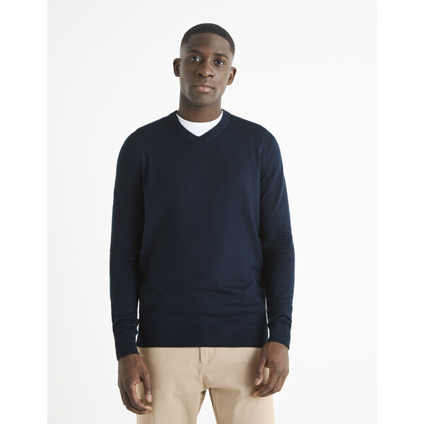 Tmavomodrý pánsky sveter Celio Befisrtv 50605444