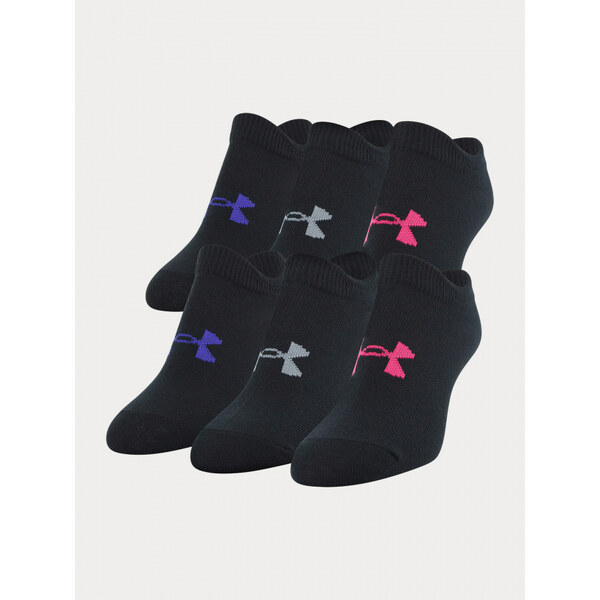 Sada šesti Čierných holčičích ponožek Essential Under Armour 50496320