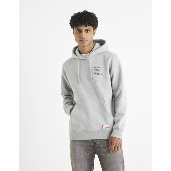 Mikiny s kapucou pre mužov Celio - svetlosivá, čierna, červená 50544986