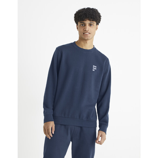 Mikiny bez kapuce pre mužov Celio - tmavomodrá 50501427