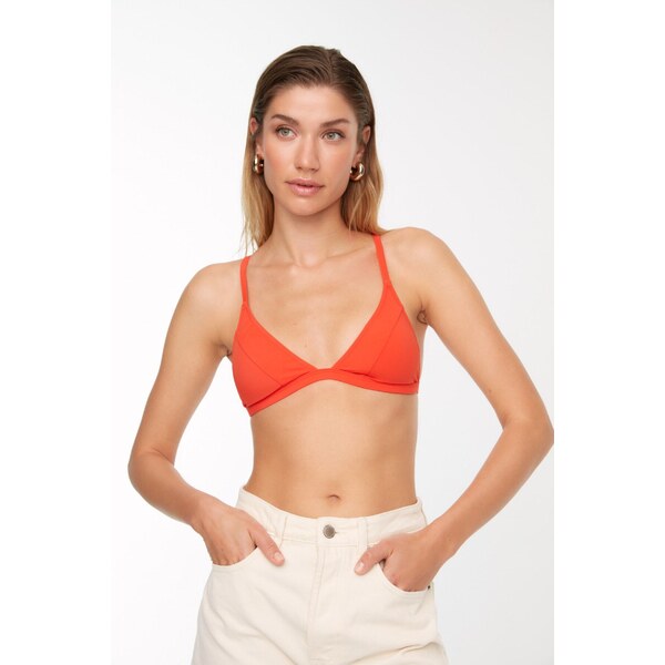 Trendyol Red Triangle Bikini Top 55091805