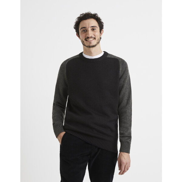 Šedo-čierny pánsky sveter Celio 50499709