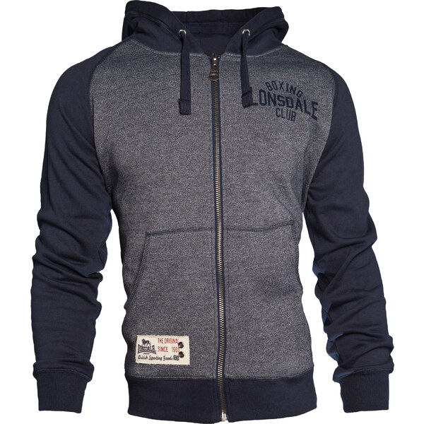 Lonsdale Pánska bunda na zips s kapucňou slim fit 37628617