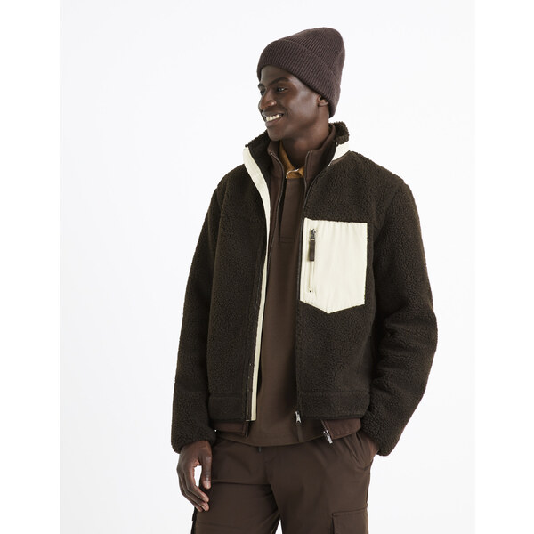 Bundy a mikiny pre mužov Celio - hnedá 50495915