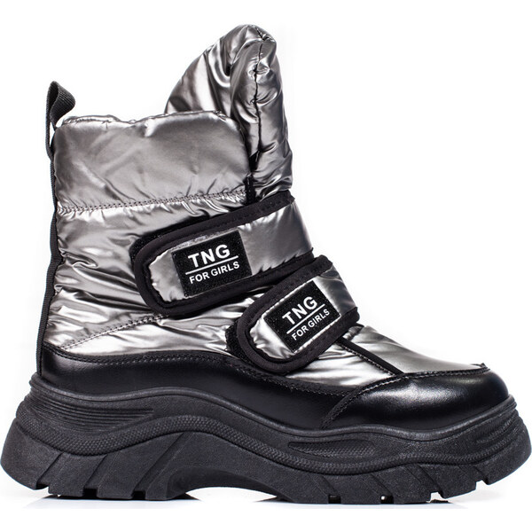 BASIC Teplé strieborné dámske snehule 22-16062PEW 36066258