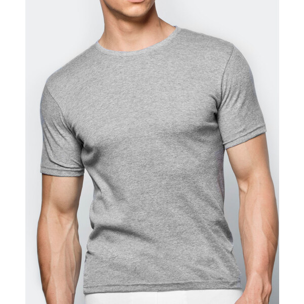 Mens short-sleeved T-shirt ATLANTIC - light grey 64613182