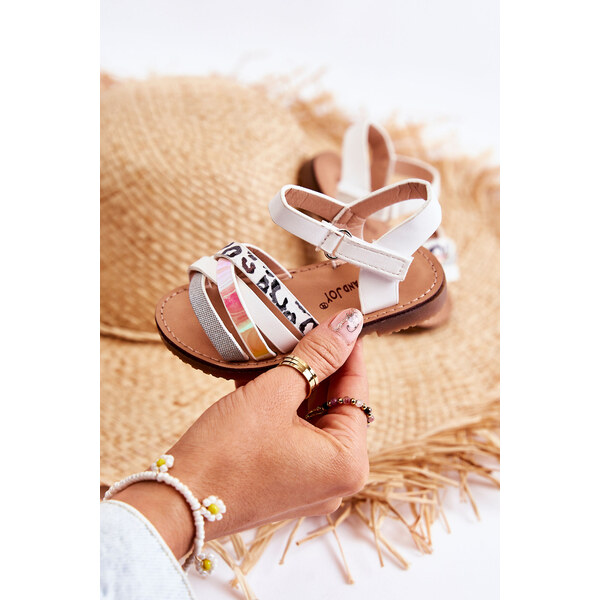 Kesi Childrens white summer sandals Nelson 54998365