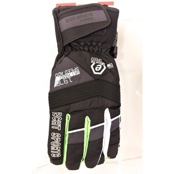 Pánske čierne lyžiarske rukavice ECHT SELVA L-XL-2XL 37410806