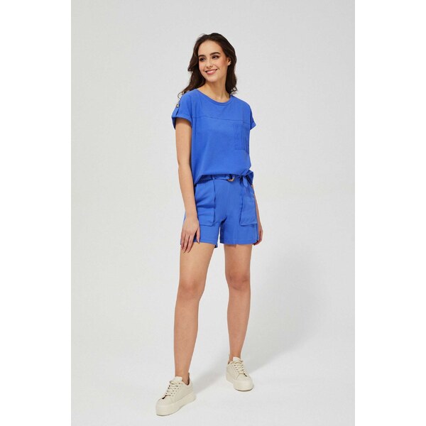 Moodo Viskózové šortky - modré 50677461