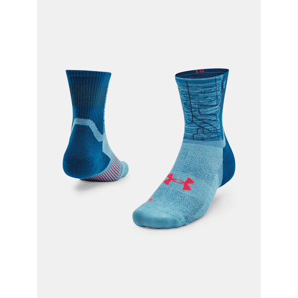 Unisex ponožky Under Armour Dry Run Mid-Crew Cruise-BLU S 66903329