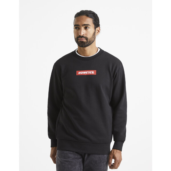 Mikiny bez kapuce pre mužov Celio - čierna 50500004