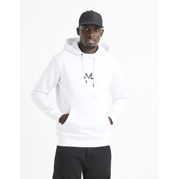 Mikiny s kapucou pre mužov Celio - biela 50516205