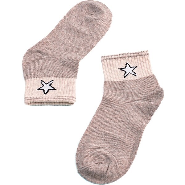 Childrens socks Shelvt beige with a star 50535003