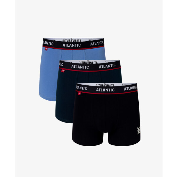 3-PACK Mens boxers ATLANTIC - dark blue, blue, dark blue, 57230728