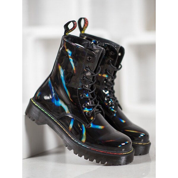 Shelvt Dámske členkové topánky BELLA PARIS Holographic 34567920