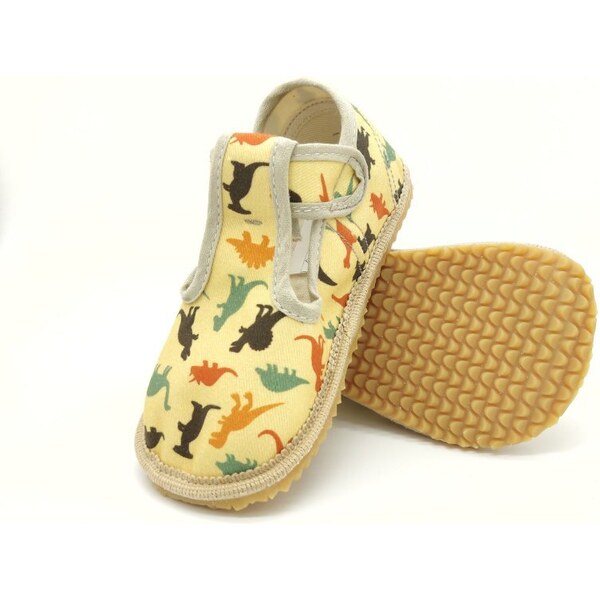 Barefoot papučky BEDA Dinosaurs BF 060010/W 46771672