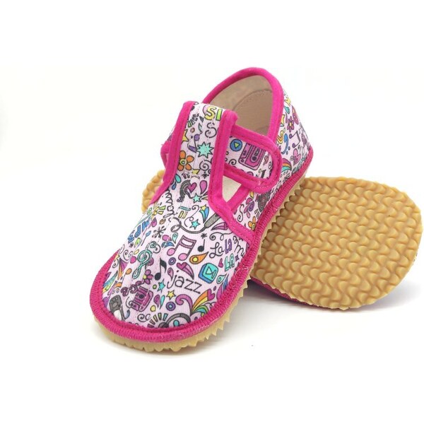 Barefoot papučky BEDA Music BF 060010/W2 (ZÚŽENÉ) 46771673