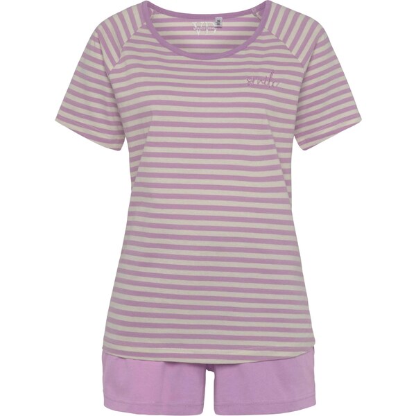 VIVANCE Pyžamo Dreams krémová / fialová 54242130