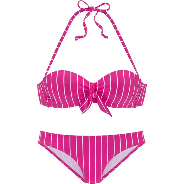 VIVANCE Bikiny eozín / biela 54242159